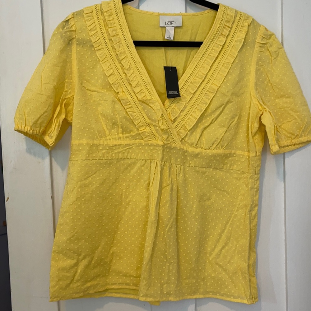 NWT Loft yellow blouse